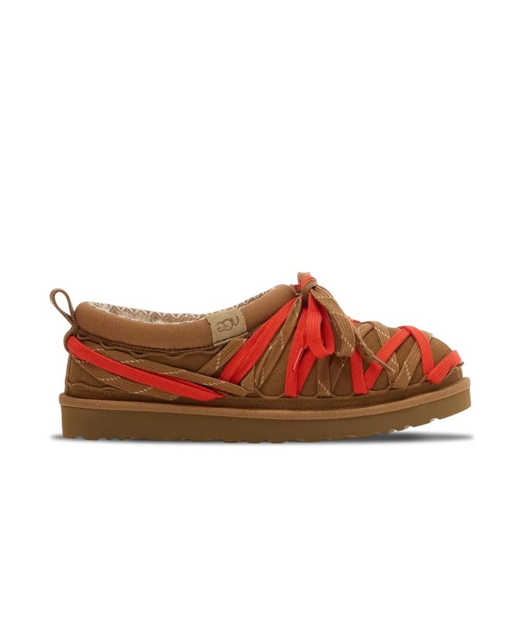 UGG AUSTRALIA Коричневые замшевые низкие ботинки, фото 1