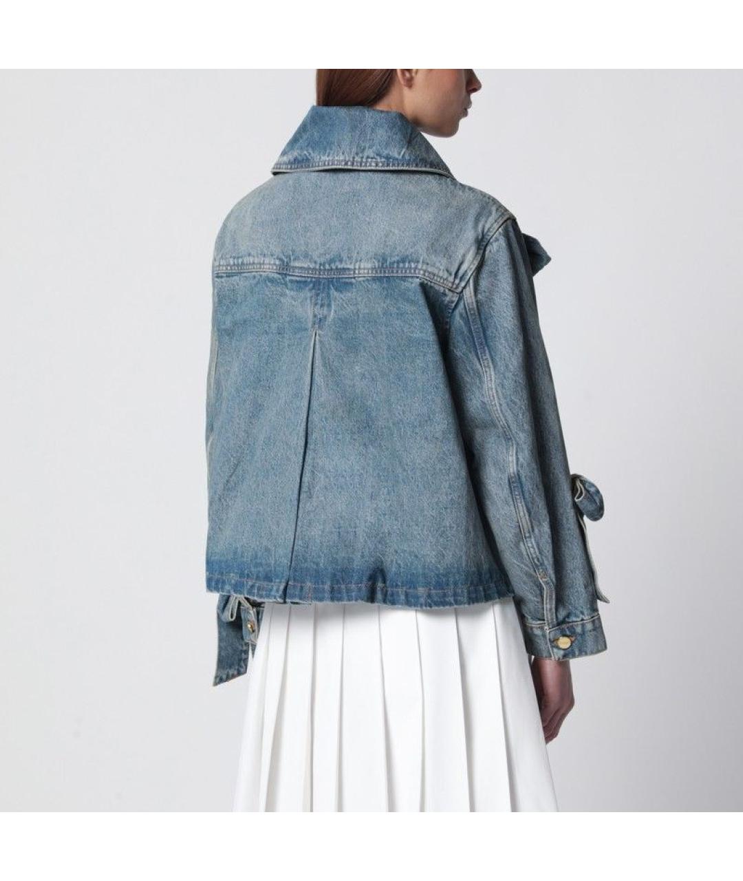 GANNI Голубая хлопковая куртка, фото 2