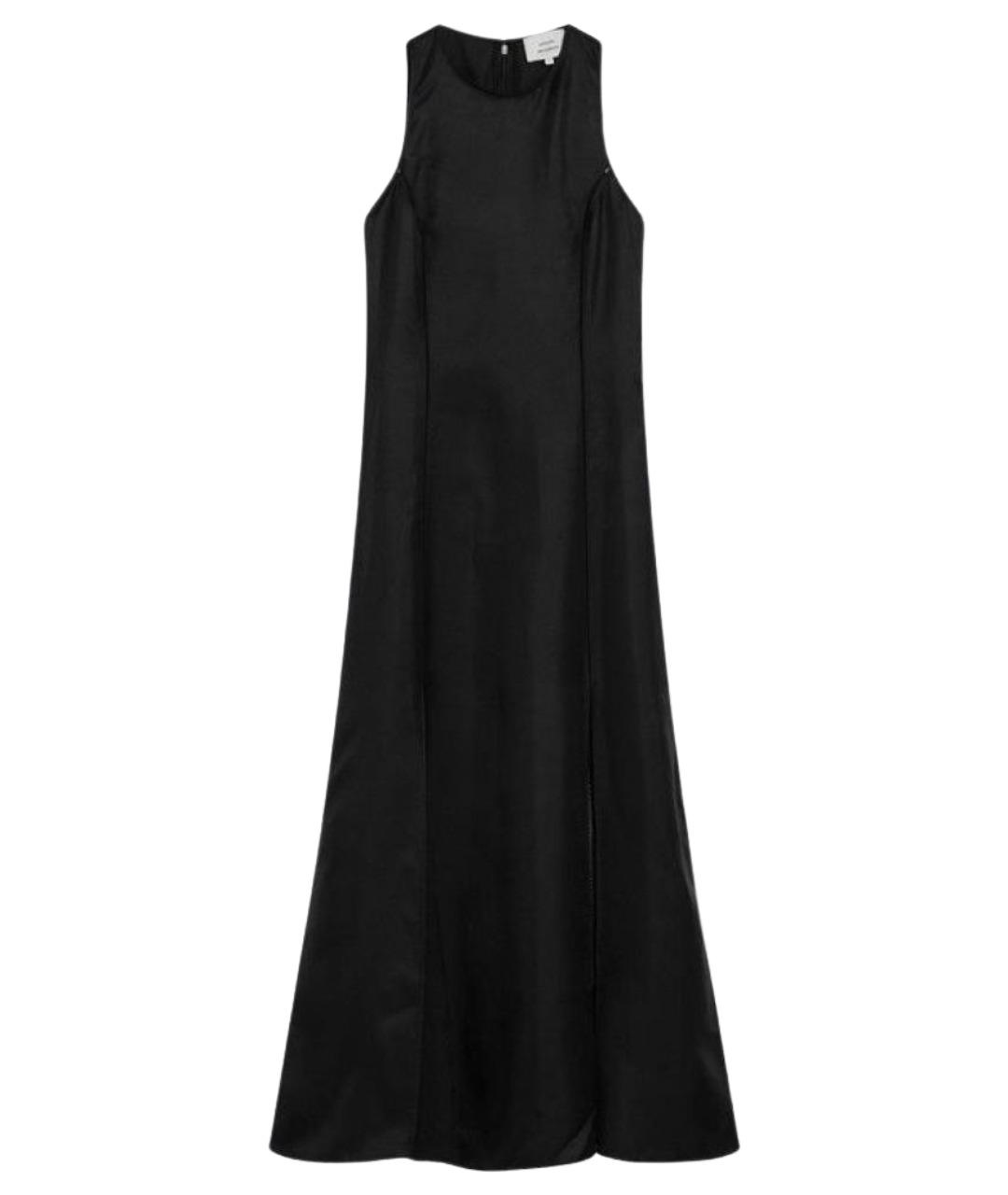 LOULOU STUDIO Черное шелковое повседневное платье, фото 1