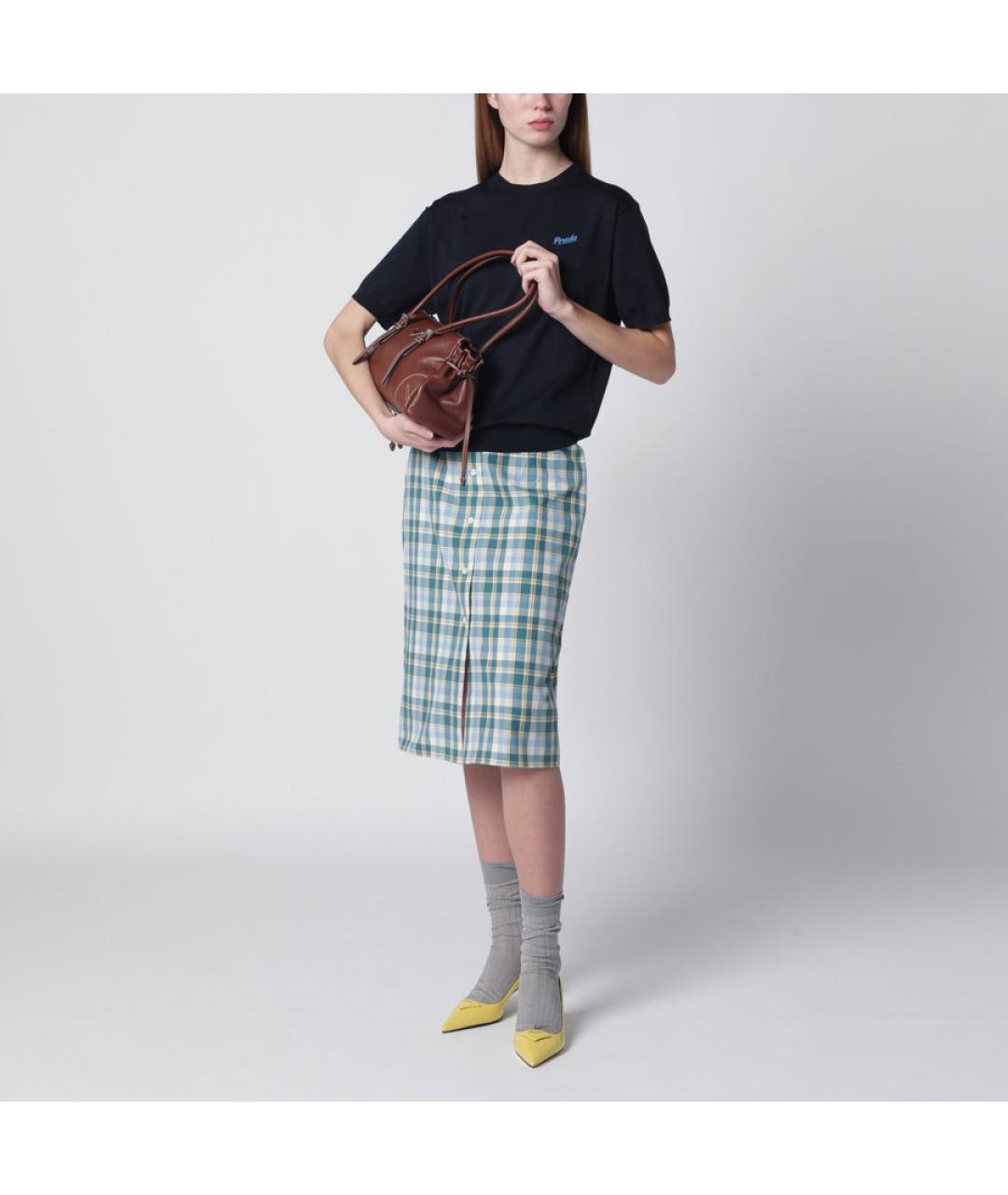 PRADA Темно-синий шелковый джемпер / свитер, фото 4