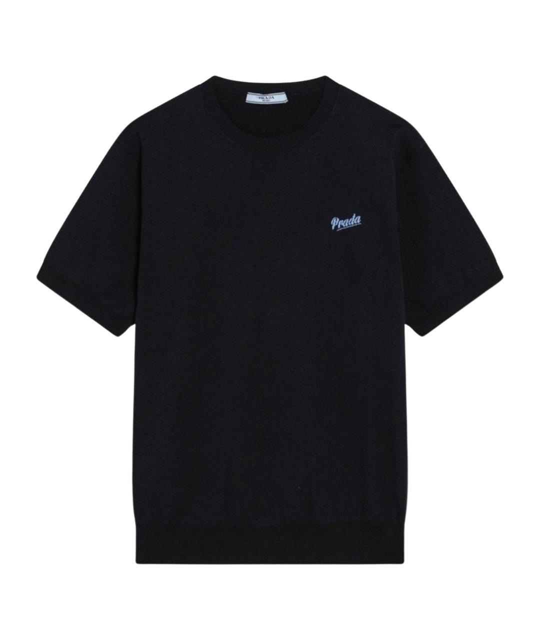 PRADA Темно-синий шелковый джемпер / свитер, фото 1