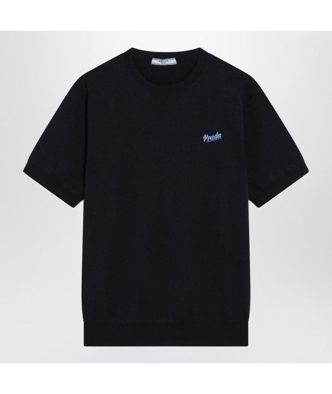 PRADA Темно-синий шелковый джемпер / свитер, фото 7