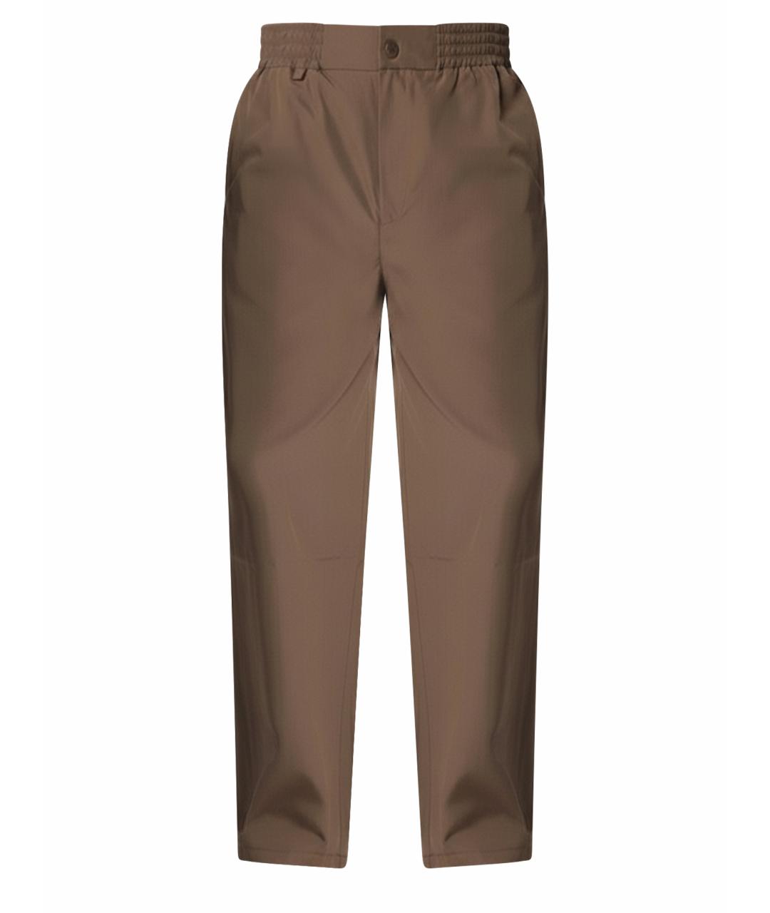 A.P.C. Коричневые полиэстеровые повседневные брюки, фото 1