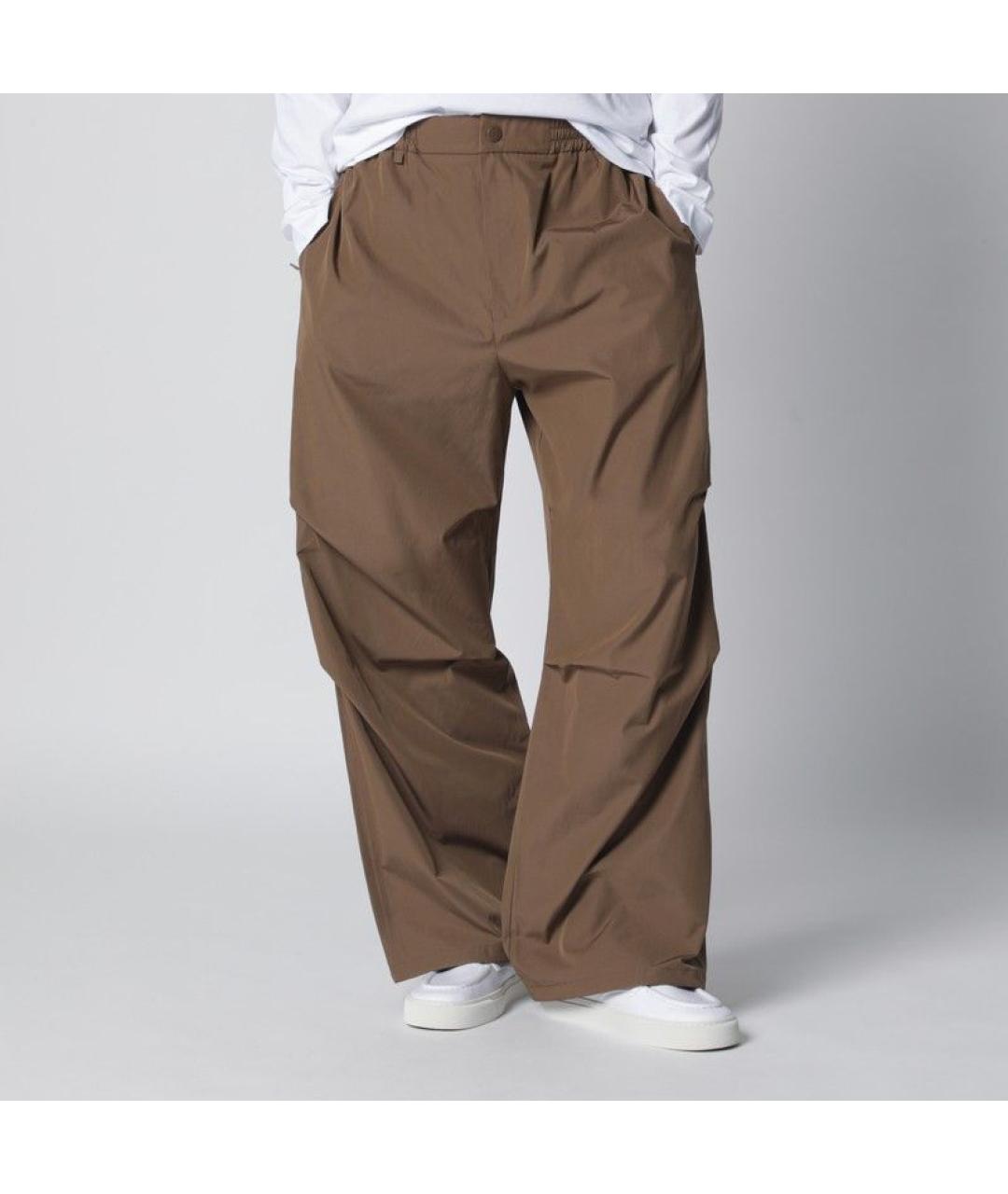 A.P.C. Коричневые полиэстеровые повседневные брюки, фото 3