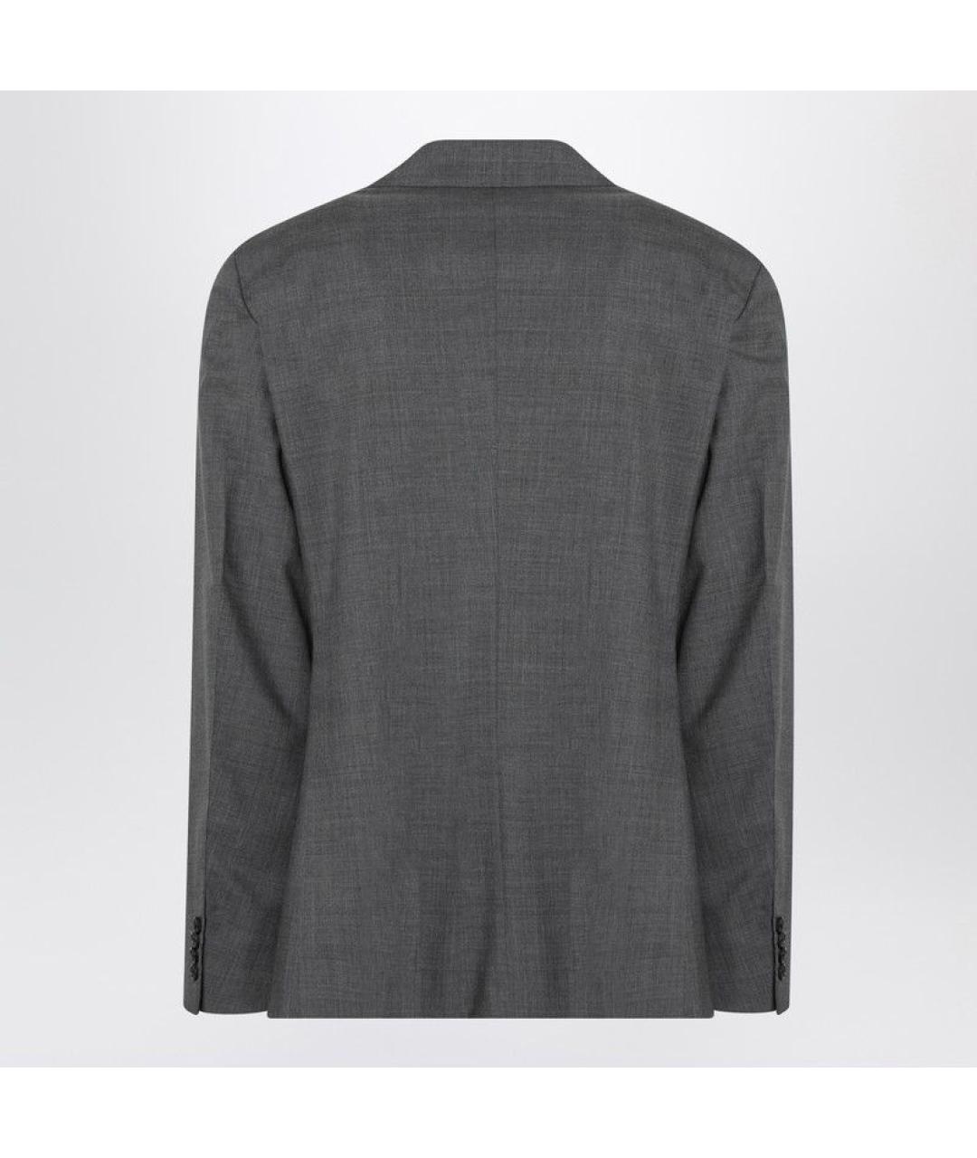 PRADA Серый шерстяной пиджак, фото 2