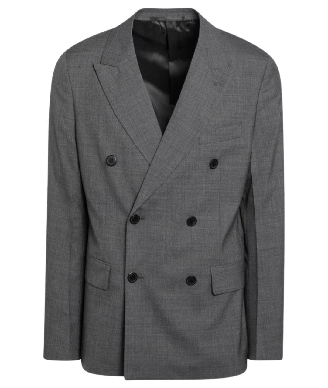 PRADA Серый шерстяной пиджак, фото 1