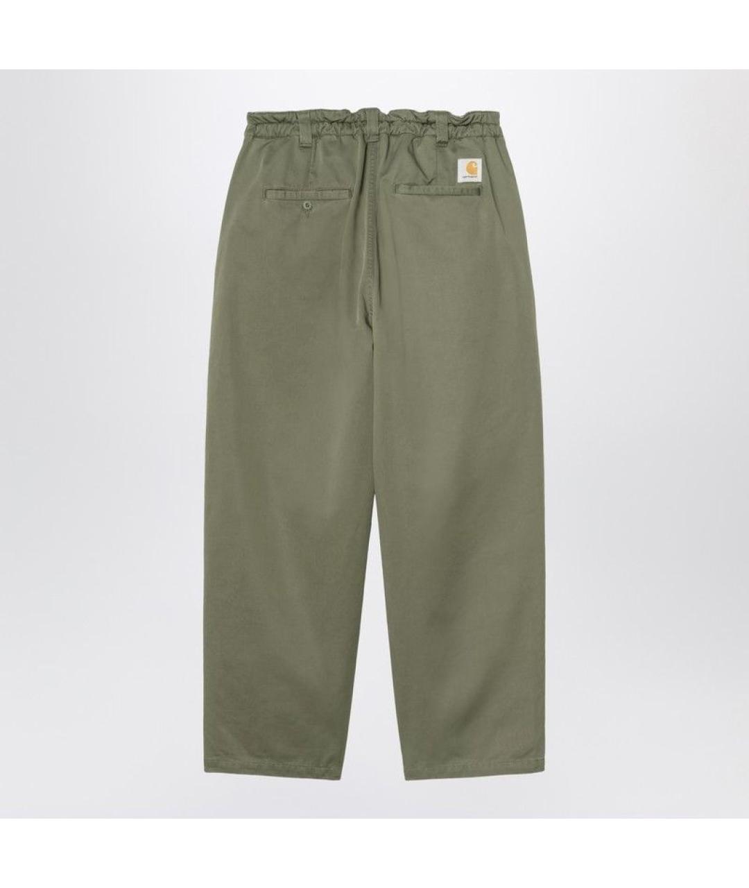 CARHARTT WIP Зеленые хлопковые повседневные брюки, фото 2