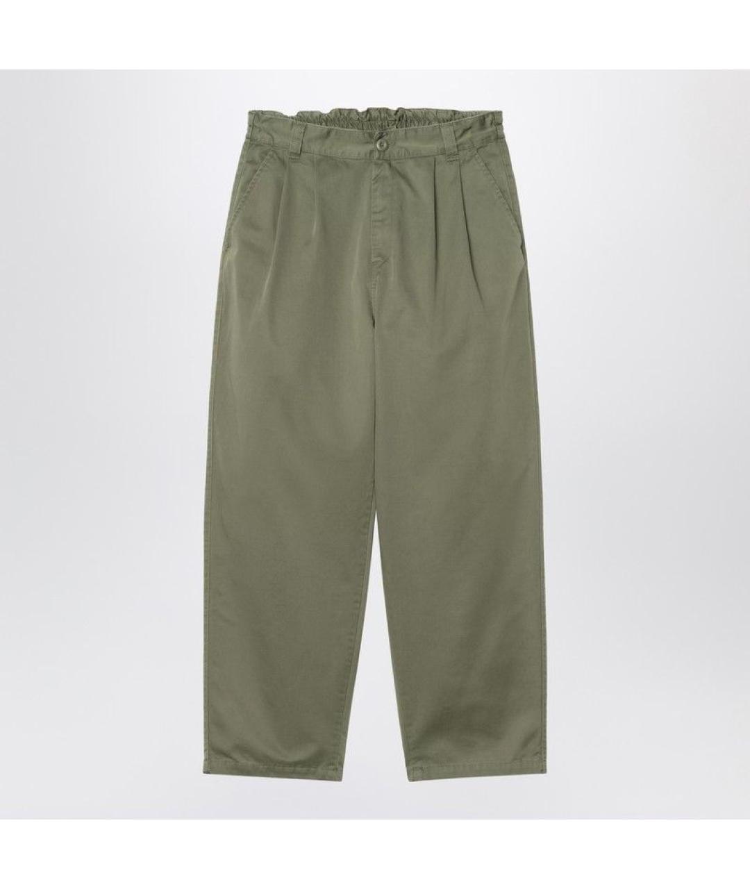 CARHARTT WIP Зеленые хлопковые повседневные брюки, фото 3