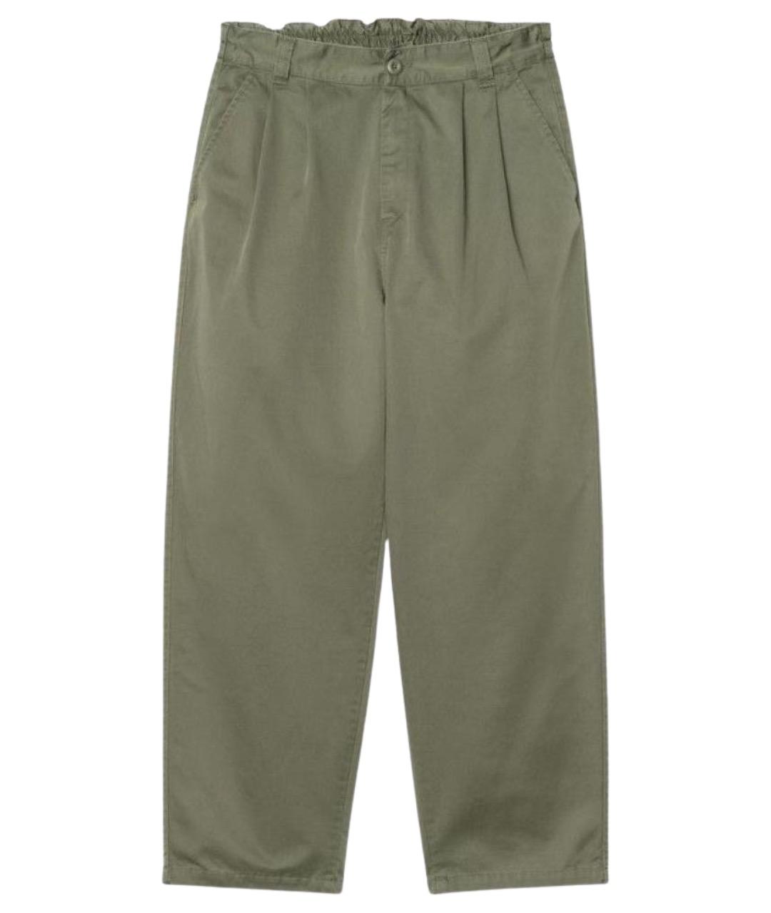 CARHARTT WIP Зеленые хлопковые повседневные брюки, фото 1