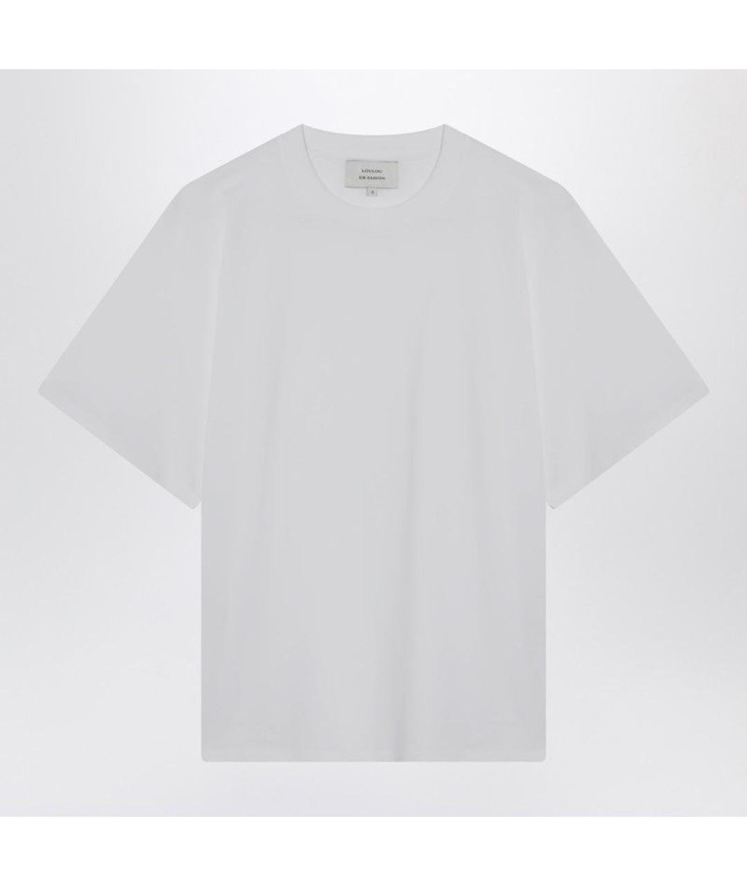 LOULOU STUDIO Белая хлопковая футболка, фото 3