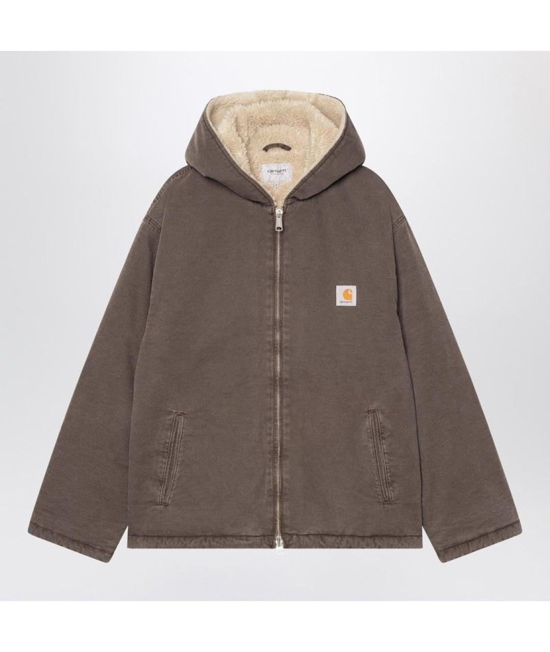 CARHARTT WIP Коричневая полиэстеровая куртка, фото 3