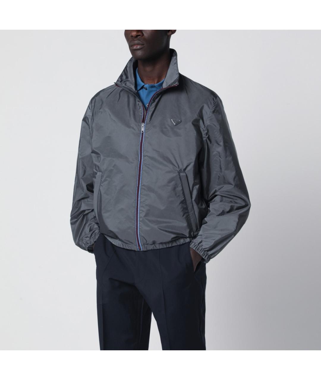 PRADA Серая полиамидовая куртка, фото 3