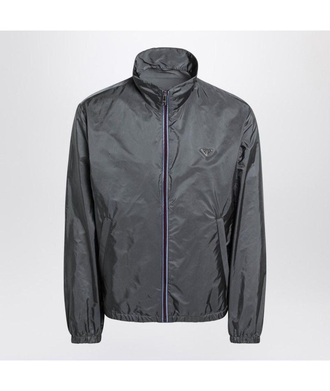 PRADA Серая полиамидовая куртка, фото 6