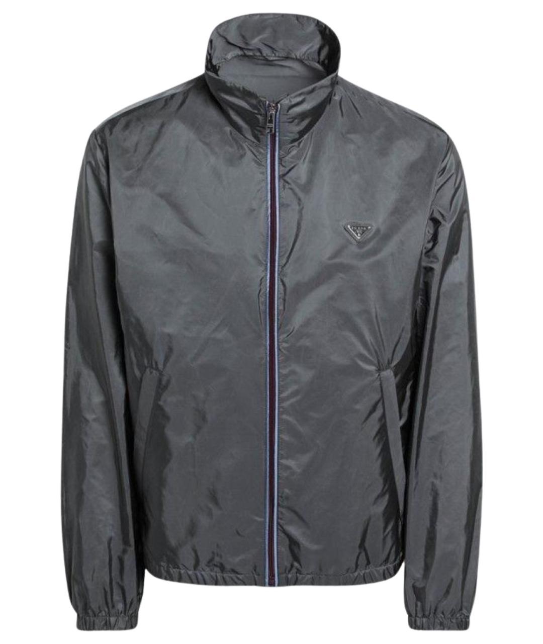 PRADA Серая полиамидовая куртка, фото 1