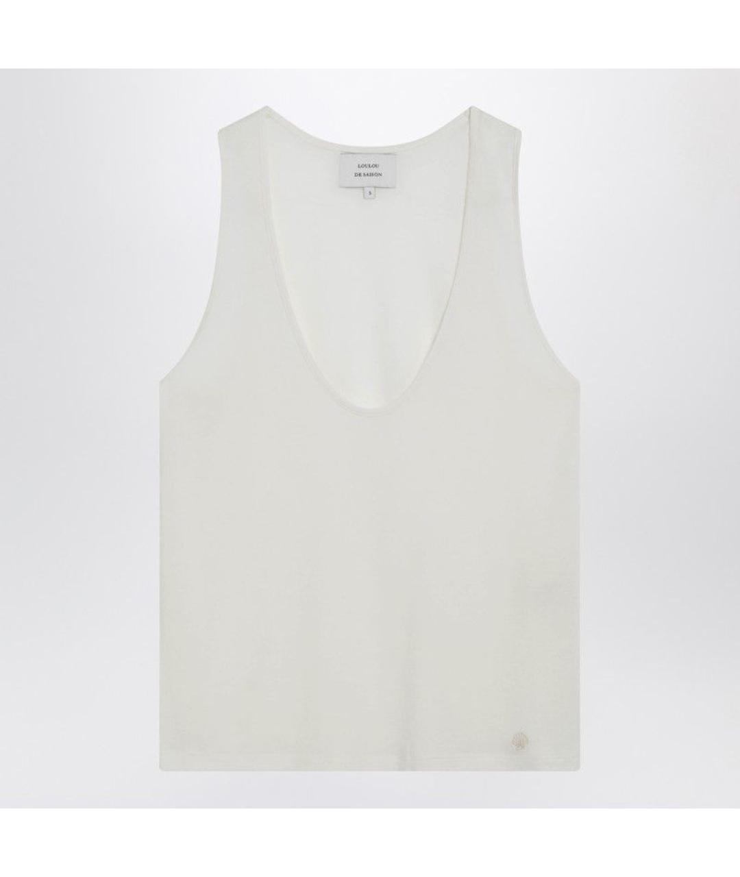 LOULOU STUDIO Белая вискозная майка, фото 3