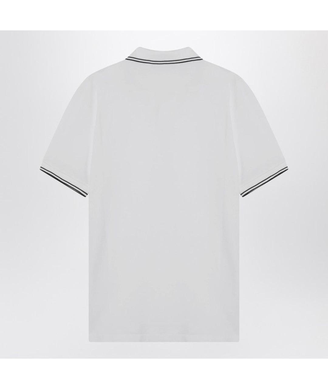 STONE ISLAND Белое хлопковое поло с коротким рукавом, фото 2
