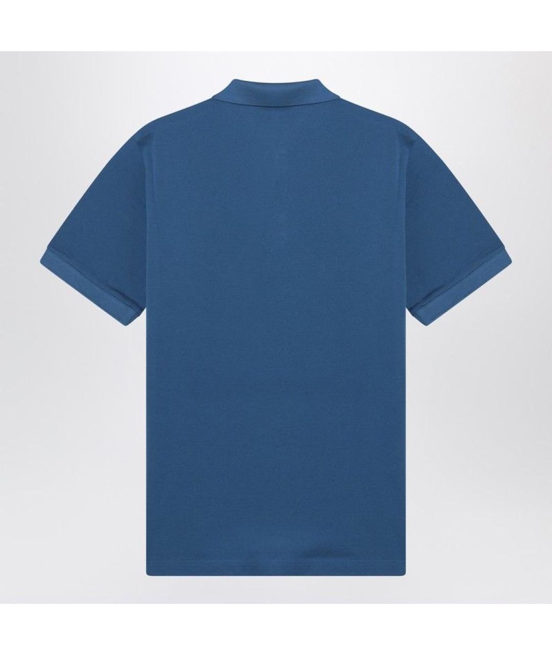 PRADA Голубое хлопковое поло с коротким рукавом, фото 2