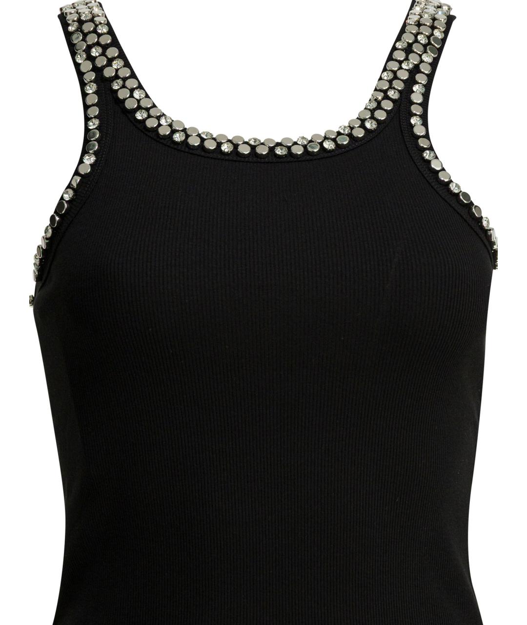 PINKO Черная хлопковая майка, фото 3