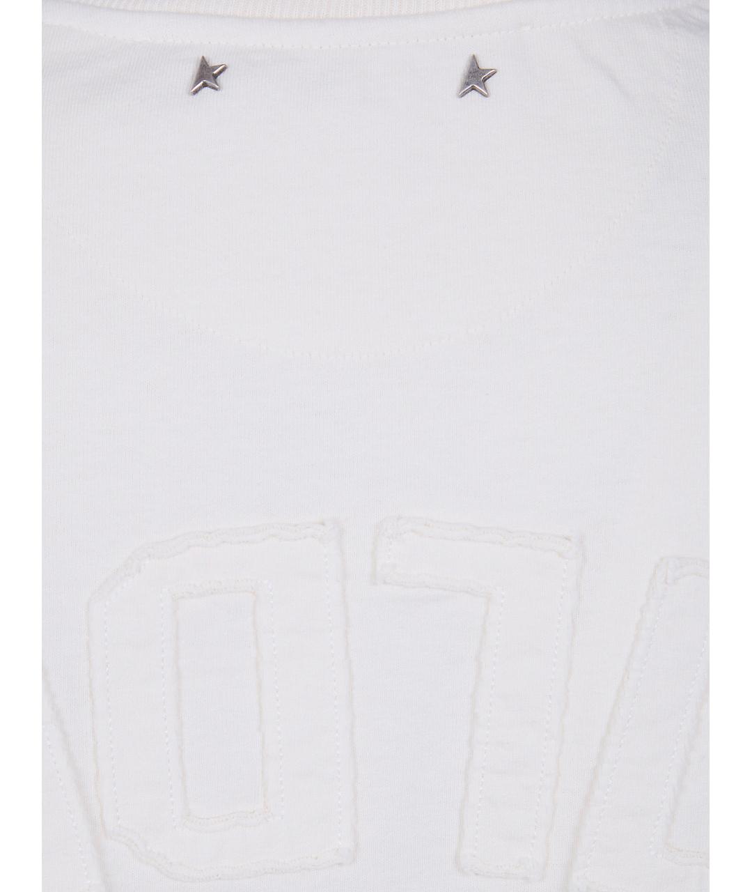GOLDEN GOOSE DELUXE BRAND Белая хлопковая футболка, фото 3