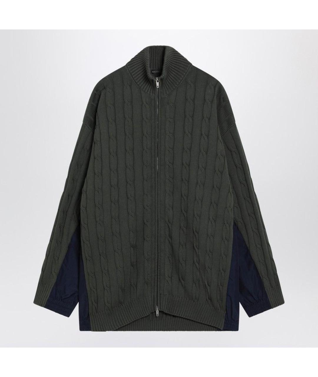 BALENCIAGA Зеленая хлопковая куртка, фото 2