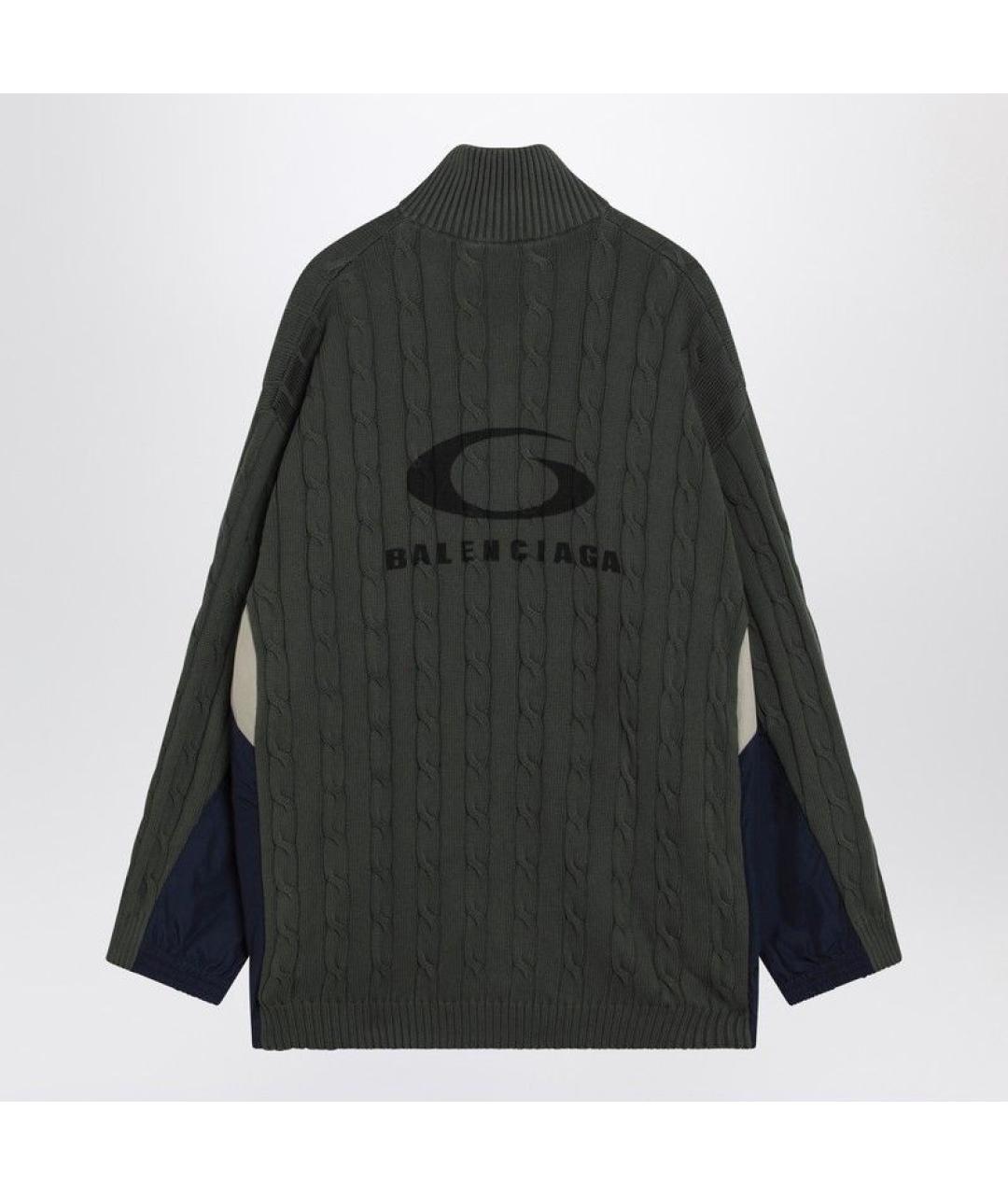 BALENCIAGA Зеленая хлопковая куртка, фото 3