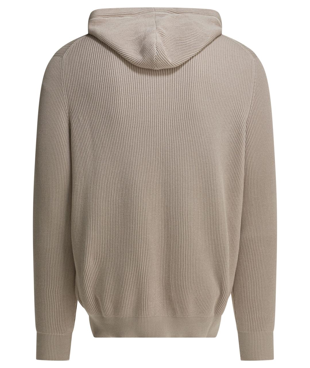 BRUNELLO CUCINELLI Бежевый хлопковый кардиган, фото 2