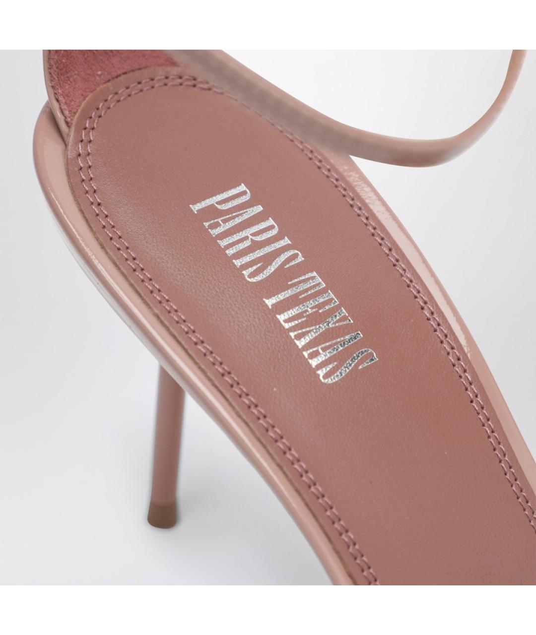PARIS TEXAS Розовые босоножки из лакированной кожи, фото 5