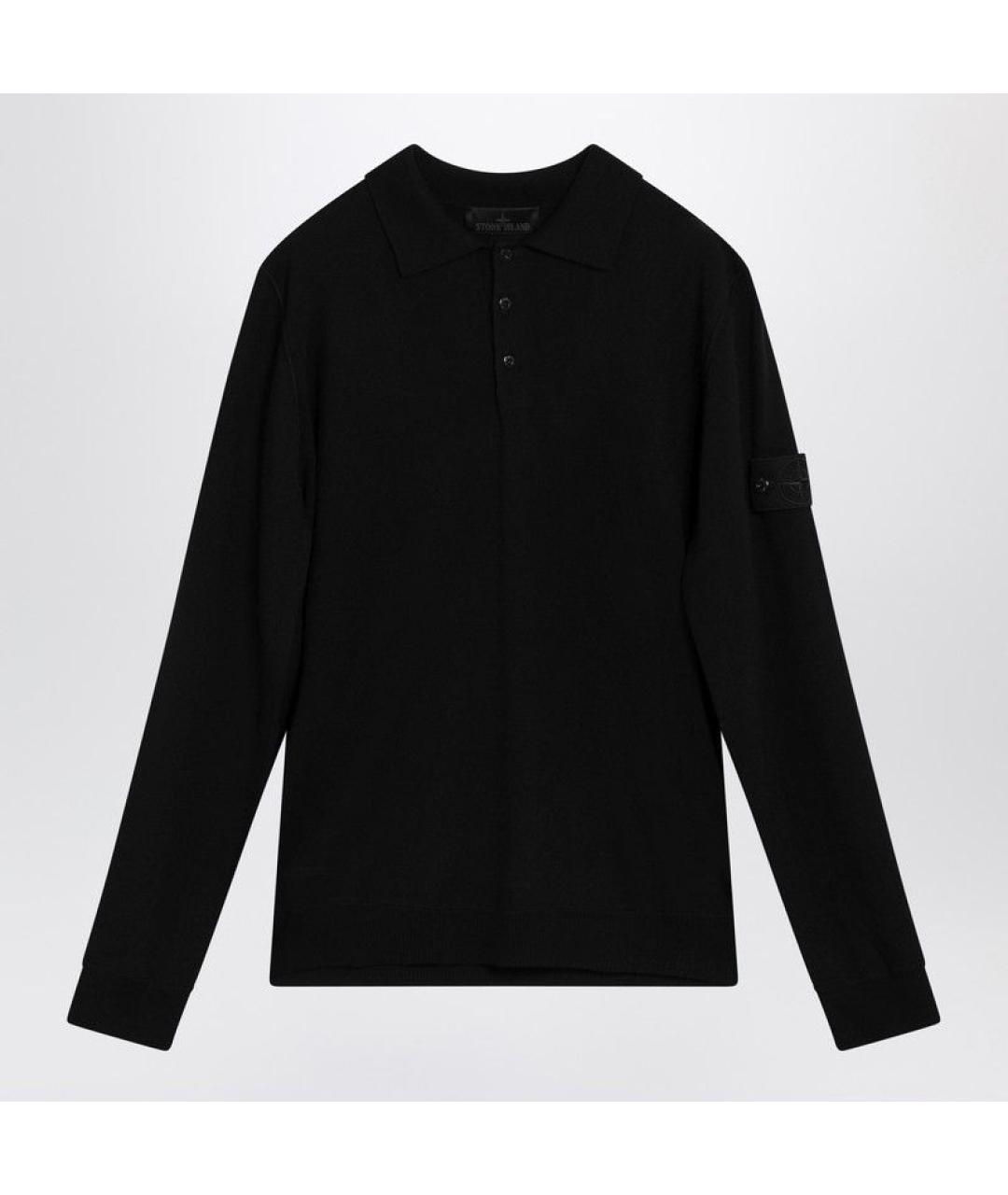 STONE ISLAND Черный шерстяной джемпер / свитер, фото 3