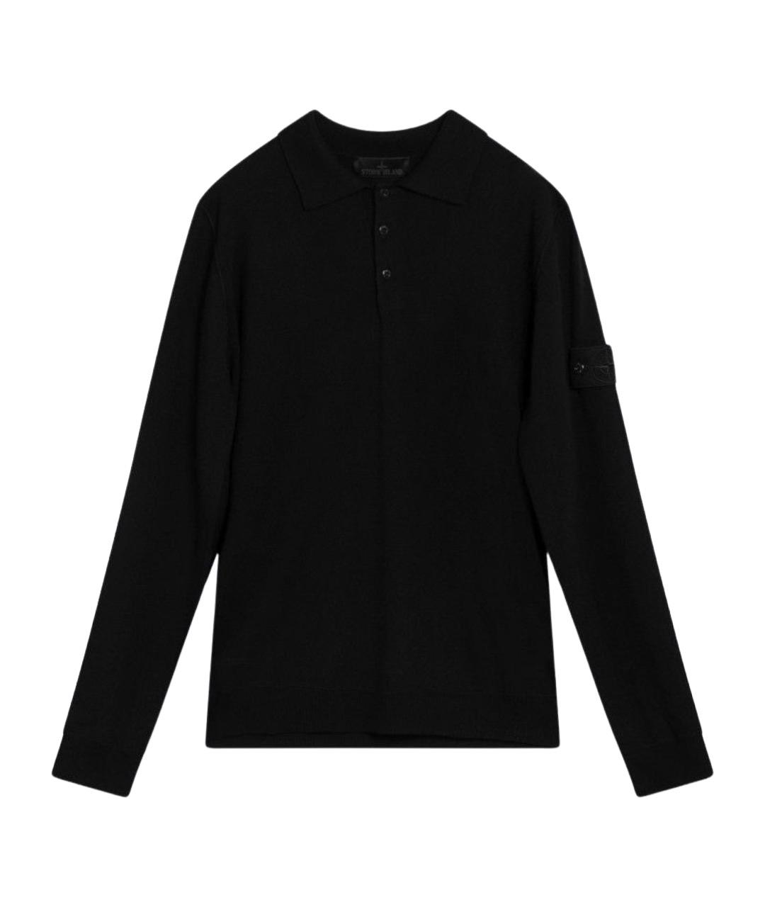 STONE ISLAND Черный шерстяной джемпер / свитер, фото 1