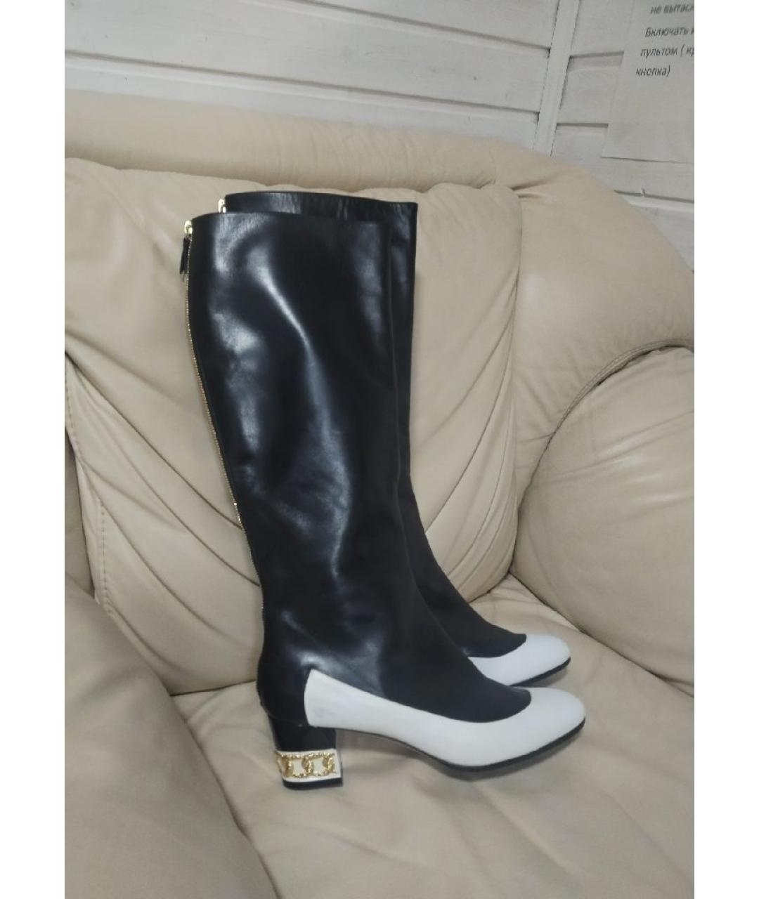 CASADEI Черные кожаные сапоги, фото 2