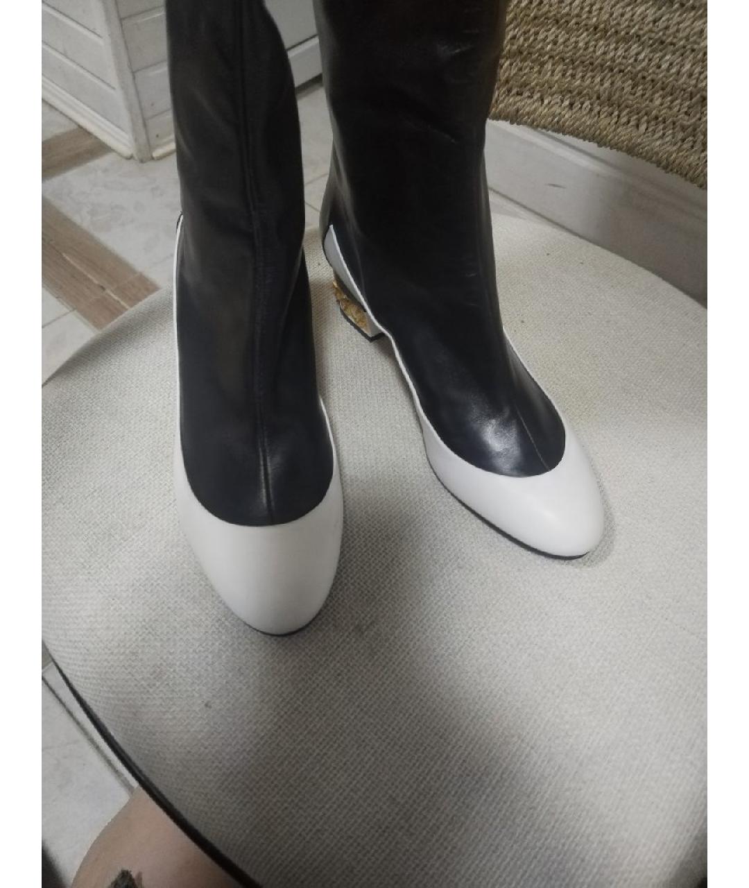CASADEI Черные кожаные сапоги, фото 3