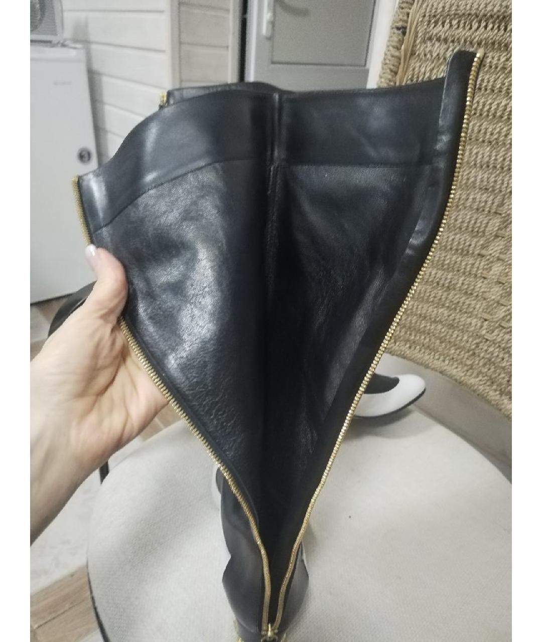 CASADEI Черные кожаные сапоги, фото 5