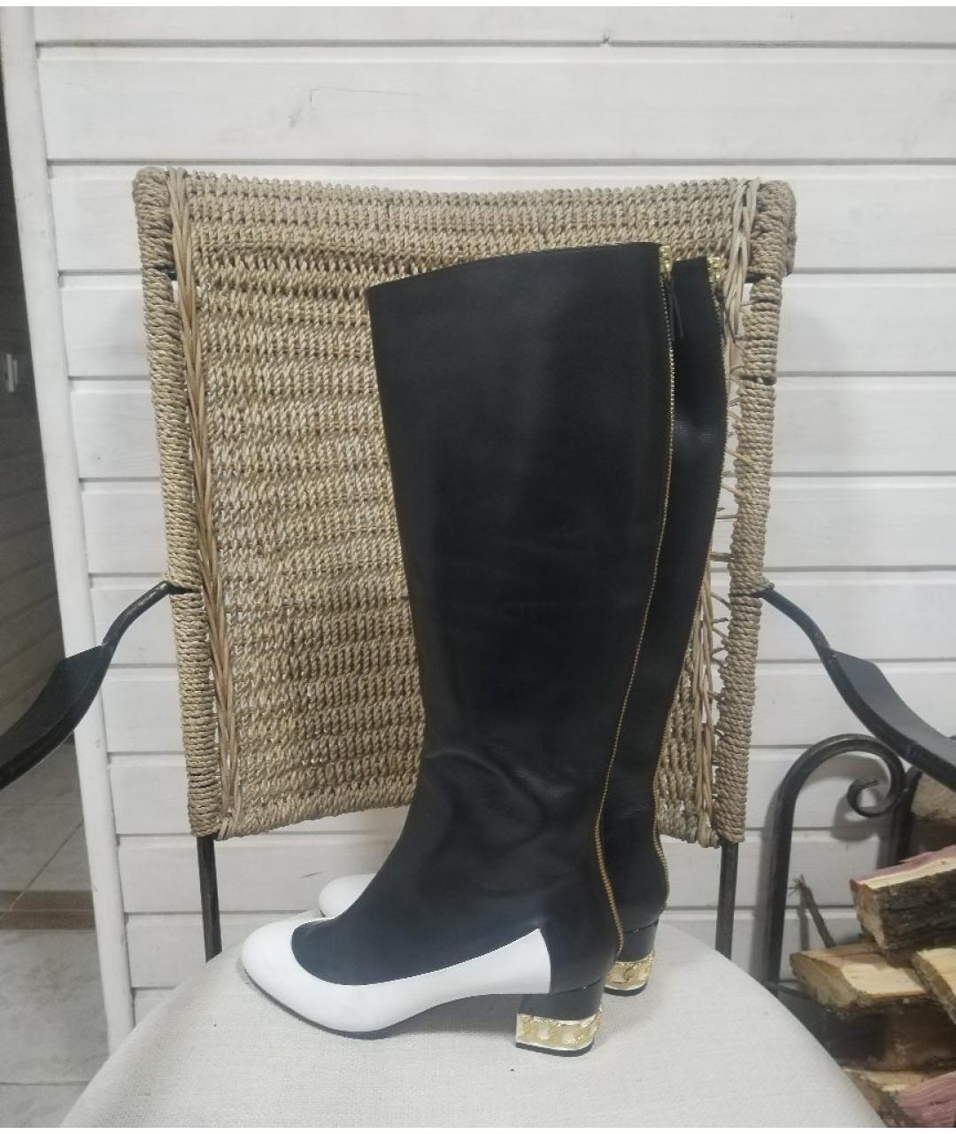 CASADEI Черные кожаные сапоги, фото 8