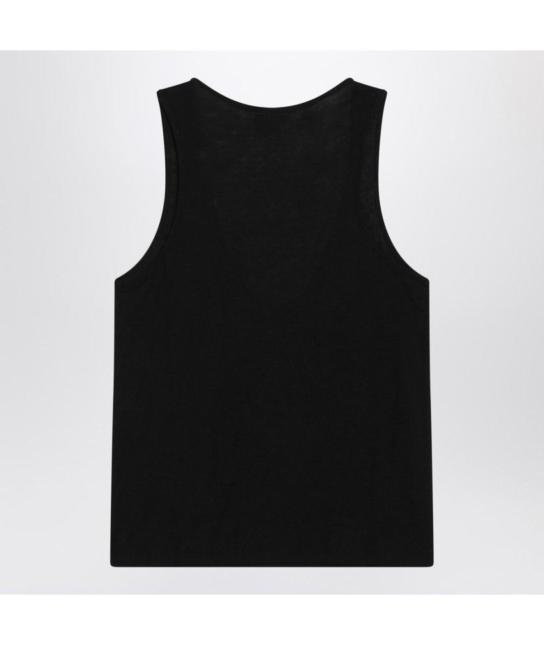 LOULOU STUDIO Черная шерстяная майка, фото 2