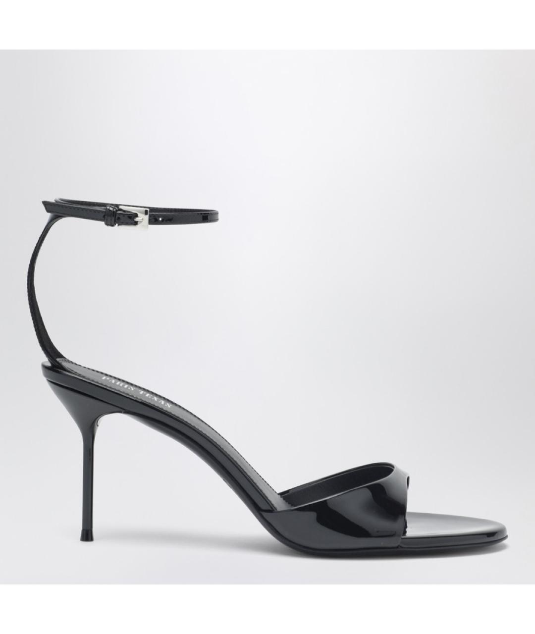 PARIS TEXAS Черные босоножки из лакированной кожи, фото 6