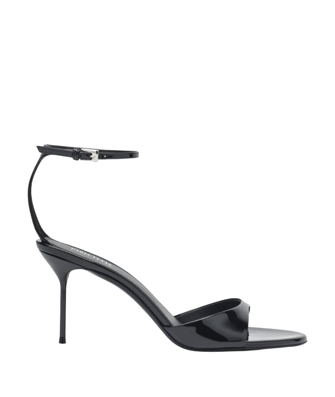 PARIS TEXAS Черные босоножки из лакированной кожи, фото 1