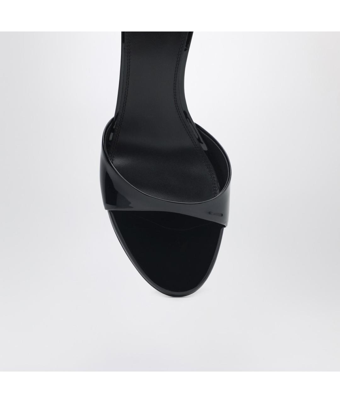 PARIS TEXAS Черные босоножки из лакированной кожи, фото 4