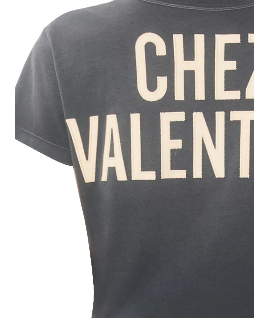 VALENTINO Черная хлопковая футболка, фото 3