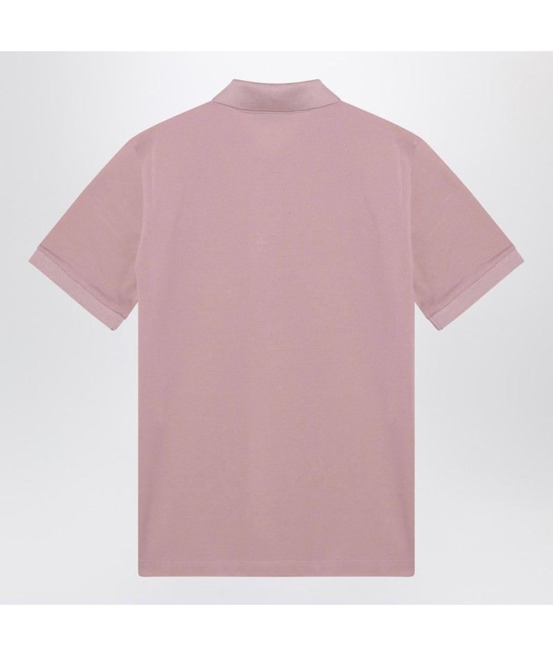 PRADA Розовое хлопковое поло с коротким рукавом, фото 2