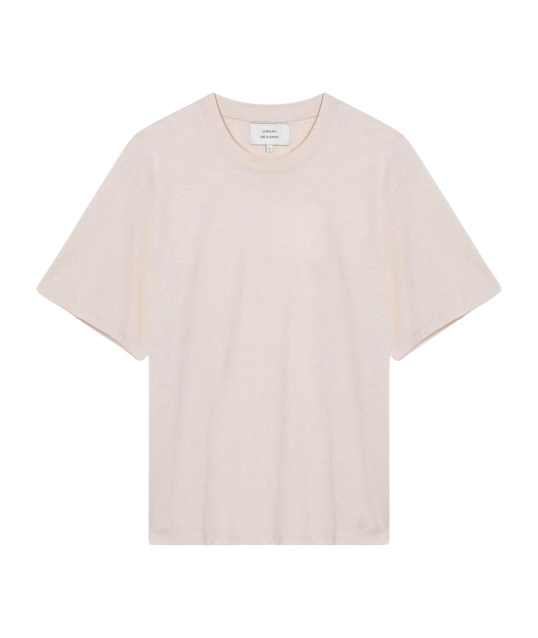 LOULOU STUDIO Розовая хлопковая футболка, фото 1