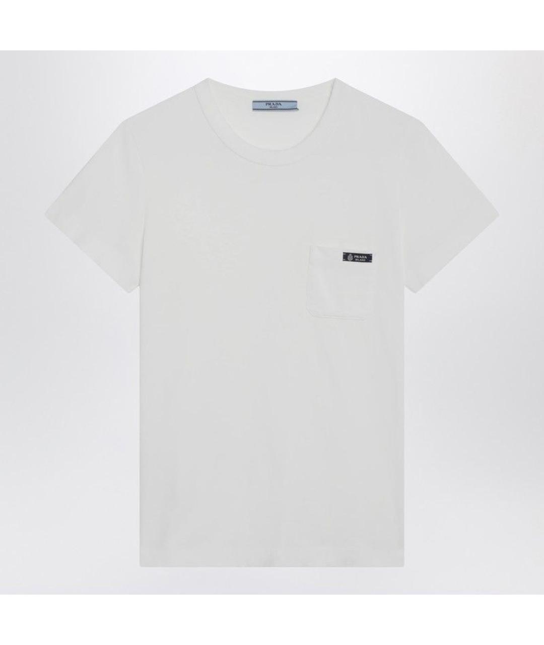PRADA Белая хлопковая футболка, фото 3