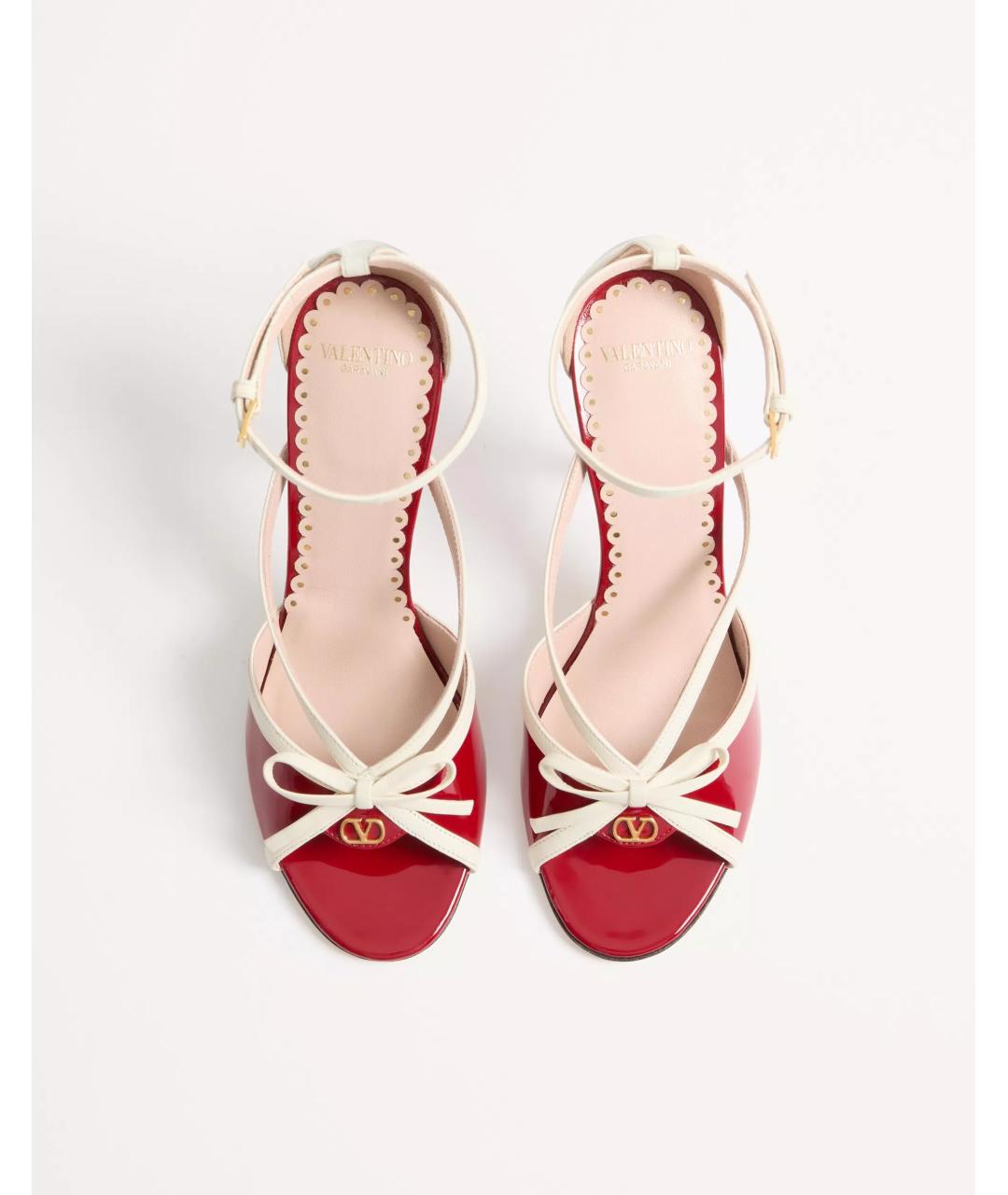 VALENTINO Красные босоножки из лакированной кожи, фото 5