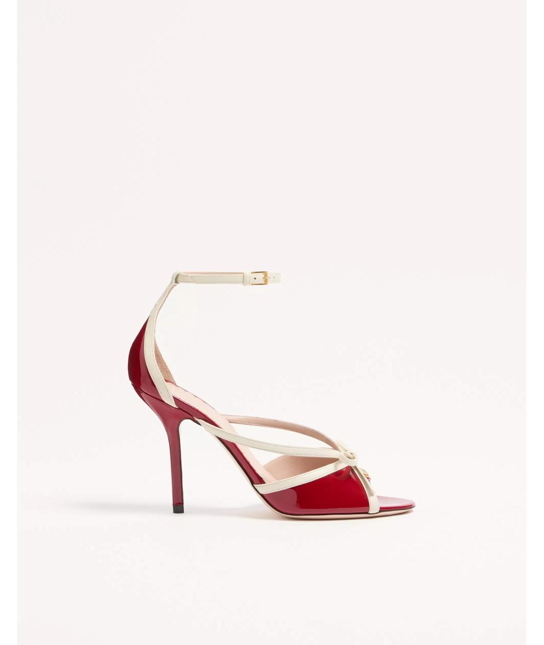 VALENTINO Красные босоножки из лакированной кожи, фото 7