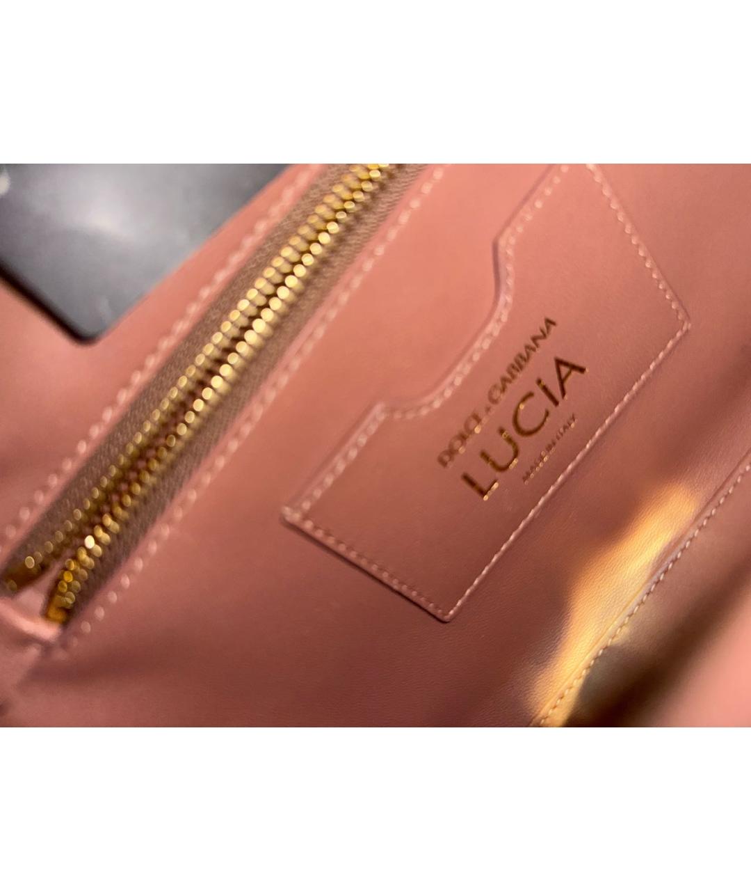 DOLCE&GABBANA Голубая сумка с короткими ручками из экзотической кожи, фото 7