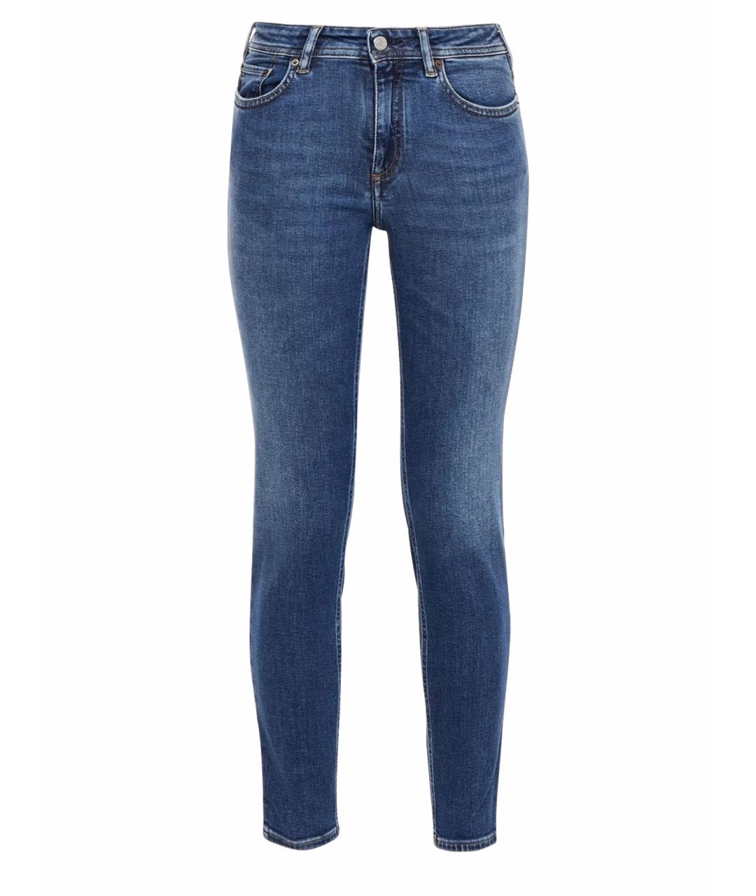 ACNE STUDIOS Синие хлопко-эластановые джинсы слим, фото 1