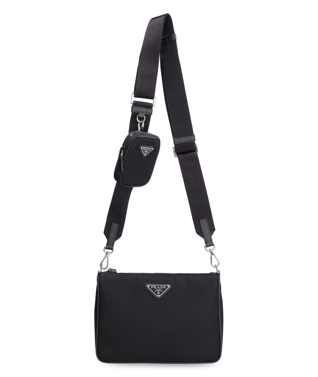 PRADA Черная синтетическая сумка на плечо, фото 5