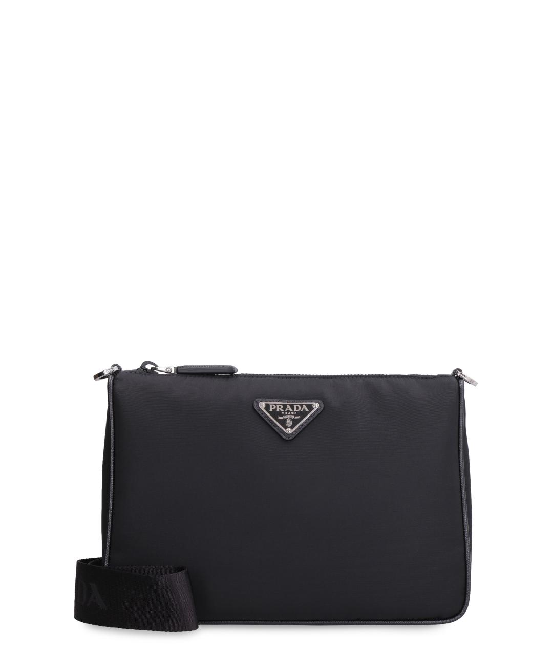 PRADA Черная синтетическая сумка на плечо, фото 1