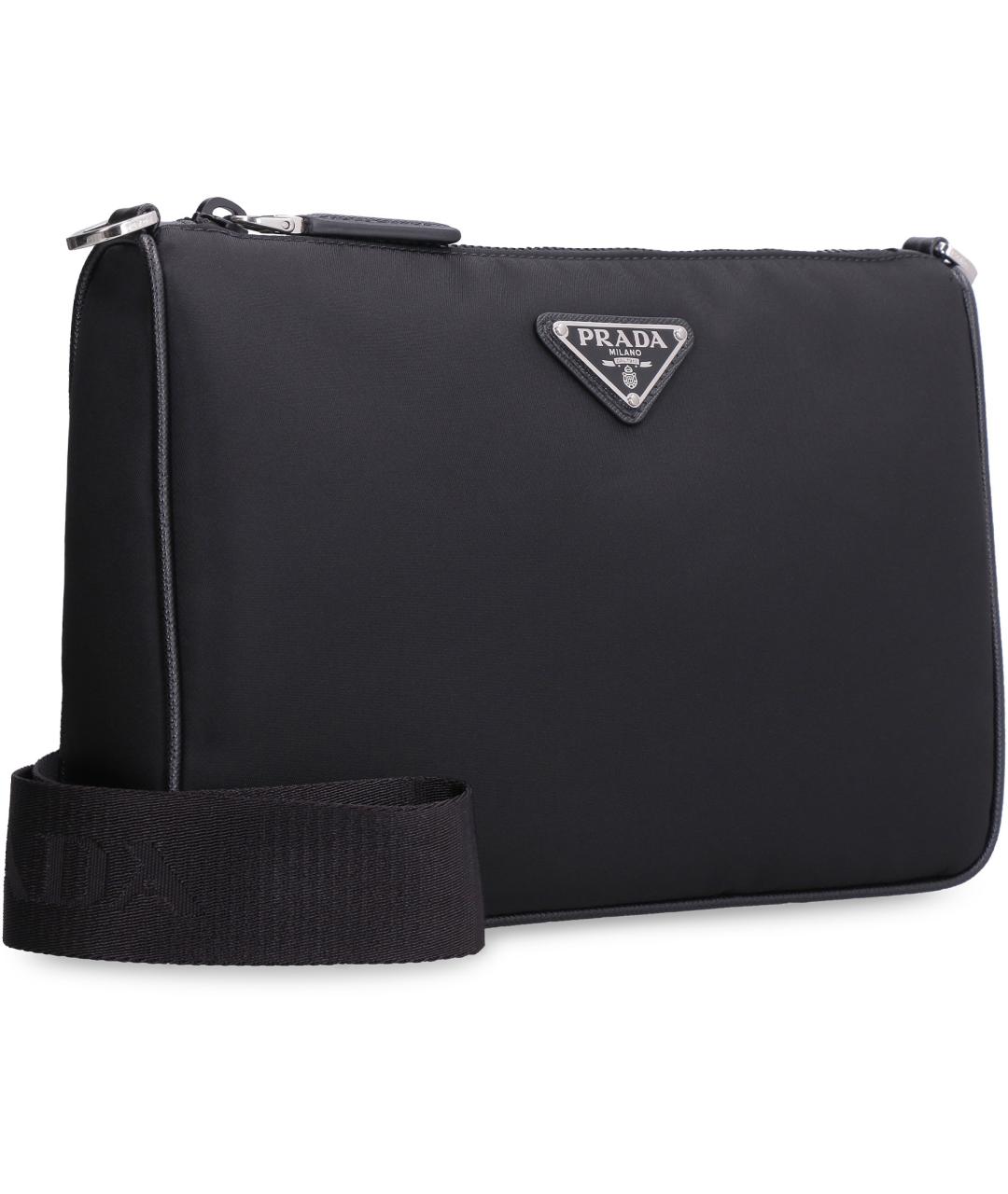 PRADA Черная синтетическая сумка на плечо, фото 3