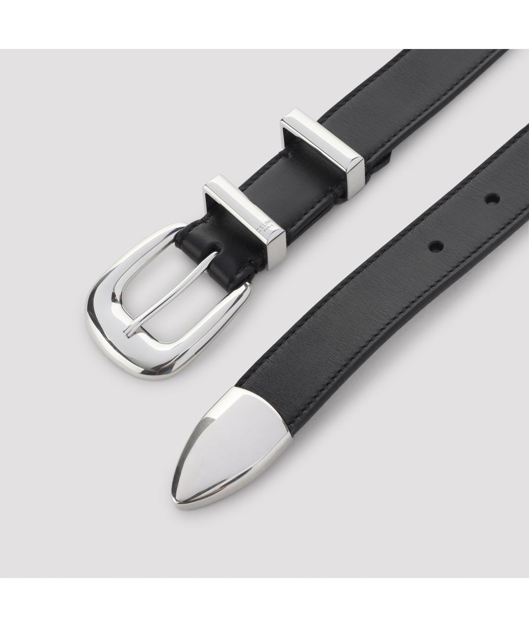 CELINE Черный кожаный ремень, фото 3