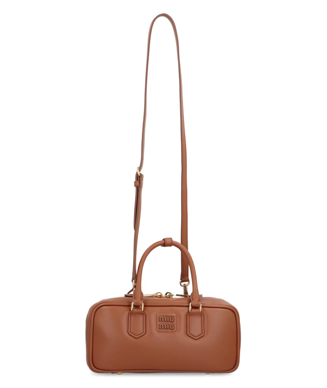 MIU MIU Коричневая кожаная сумка тоут, фото 5